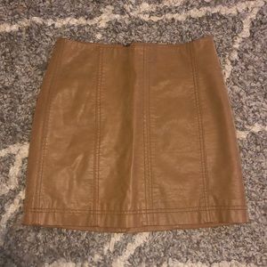 Free People Leather skirt